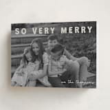 "merry greeting" - Holiday Cards in Cream by Jenny Millington - Folded Card