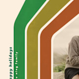 "Groovy Stripe" - Holiday Cards in Avocado by 2birdstone - Detail