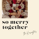 "Colorblock Merry" - Holiday Cards in Coal by Ashley Iwafuchi - Detail