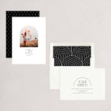 "Mod Joy" - Holiday Cards in Black Tie by Laura Hamm - Assembled