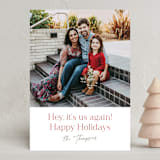 "Us Again" - Holiday Cards in Snow by Robert and Stella - Front