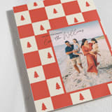 "Checkered Trees" - Holiday Cards in Cherry by Anna Elder - Detail
