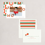 "Triple Ho" - Holiday Cards in Peppermint by Geraldine Sales - Assembled