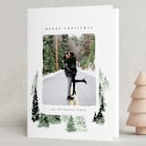 "fall of snow" - Holiday Cards in Evergreen by Anastasia Makarova - Folded Card