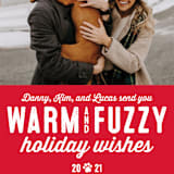 "Warm Fuzzies" - Holiday Cards in Candy Cane by Lea Delaveris - Detail