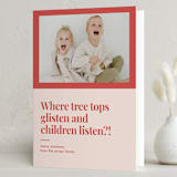 "laugh worthy" - Holiday Cards in Grape Fruit Red by Nicole Senecal - Folded Card