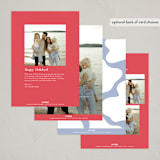 "happy wintry village" - Holiday Cards in Stocking by Grae - Back of Card Options