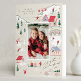 "happy wintry village" - Holiday Cards in Stocking by Grae - Folded Card