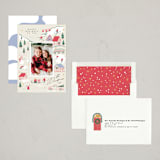 "happy wintry village" - Holiday Cards in Stocking by Grae - Assembled