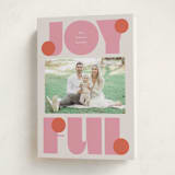 "pop joy" - Holiday Cards in Candied Grapefruit by Lori Wemple - Folded Card