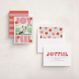 "pop joy" - Holiday Cards in Candied Grapefruit by Lori Wemple - Assembled