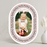 "Ukrainian Embroidery" - Holiday Cards in Poinsettia by Sherley Ferreira - Front