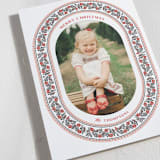 "Ukrainian Embroidery" - Holiday Cards in Poinsettia by Sherley Ferreira - Detail