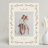"Leafy Border" - Holiday Cards in Vanilla by Emily Sabol Goss - Front