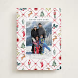 "Festive icons" - Holiday Cards in Leaf by Sarah Knight - Front