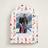 "Festive icons" - Holiday Cards in Leaf by Sarah Knight - Front