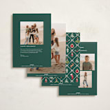 "Festive icons" - Holiday Cards in Leaf by Sarah Knight - Back of Card Options
