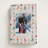 "Festive icons" - Holiday Cards in Blue Spruce by Sarah Knight - Folded Card