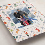 "Festive icons" - Holiday Cards in Blue Spruce by Sarah Knight - Detail
