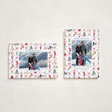 "Festive icons" - Holiday Cards in Leaf by Sarah Knight - Photo Orientation Options