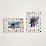 "Festive icons" - Holiday Cards in Blue Spruce by Sarah Knight - Photo Orientation Options