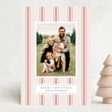 "Vintage Striped" - Holiday Cards in Candy Cane by Everett Paper Goods - Front