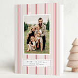 "Vintage Striped" - Holiday Cards in Candy Cane by Everett Paper Goods - Folded Card