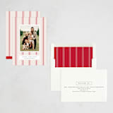"Vintage Striped" - Holiday Cards in Candy Cane by Everett Paper Goods - Assembled