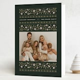 "Fair Isle" - Holiday Cards in Evergreen by Erin L. Wilson - Folded Card