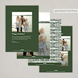 "Simple Floral Frame" - Holiday Cards in Pine Needle by Katharine Watson - Back of Card Options