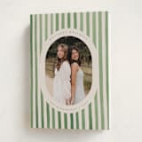 "Vintage Stripes" - Holiday Cards in Evergreen by Teju Reval - Folded Card