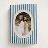 "Vintage Stripes" - Holiday Cards in Blue Jay by Teju Reval - Folded Card