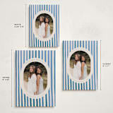 "Vintage Stripes" - Holiday Cards in Blue Jay by Teju Reval - Formats Available