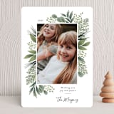 "Crimson Holiday" - Holiday Cards in Moss by Kimberly Morgan - Front