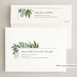 "Crimson Holiday" - Holiday Cards in Moss by Kimberly Morgan - FREE Recipient Addressing