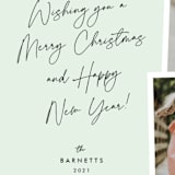 "handwritten note" - Holiday Cards in Wintergreen by Sarah Curry - Detail
