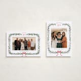 "Festive Vine" - Holiday Cards in Crimson by Susan Moyal - Photo Orientation Options