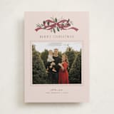"Greenery Swag" - Holiday Cards in Mulberry by Everett Paper Goods - Front