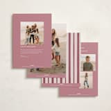 "Greenery Swag" - Holiday Cards in Mulberry by Everett Paper Goods - Back of Card Options
