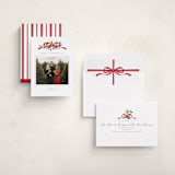 "Greenery Swag" - Holiday Cards in Santa by Everett Paper Goods - Assembled