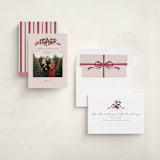 "Greenery Swag" - Holiday Cards in Mulberry by Everett Paper Goods - Assembled