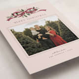 "Greenery Swag" - Holiday Cards in Mulberry by Everett Paper Goods - Detail