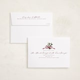 "Greenery Swag" - Holiday Cards in Mulberry by Everett Paper Goods - FREE Recipient Addressing