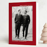 "plain and clean" - Holiday Cards in Berry by Roxanne Fay - Folded Card