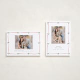 "Preppy Bow Border" - Holiday Cards in Holly Berry by Susan Zinader - Photo Orientation Options