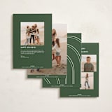 "Curve" - Holiday Cards in Pine by Brianne Larsen - Back of Card Options