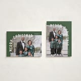 "Curve" - Holiday Cards in Pine by Brianne Larsen - Photo Orientation Options