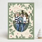 "Holiday Vines" - Holiday Cards in Sage by Anne Ciotola - Front