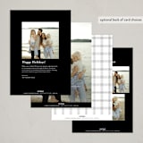 "refined" - Holiday Cards in Coal by Pixel and Hank - Back of Card Options