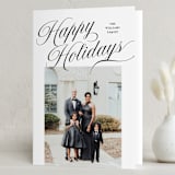 "refined" - Holiday Cards in Coal by Pixel and Hank - Folded Card